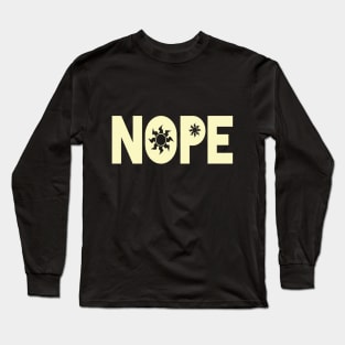 White Nope Long Sleeve T-Shirt